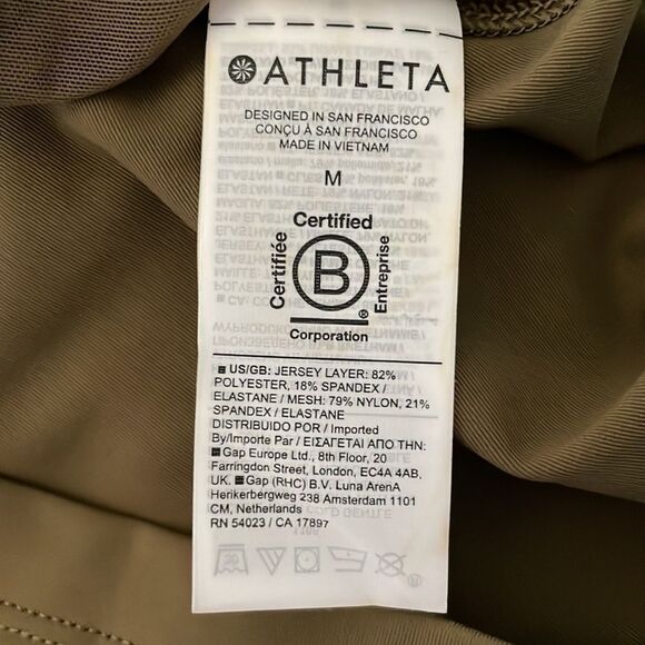 ATHLETA Pacer Mesh Top, Acacia Olive, Size Medium - Picture 8 of 9